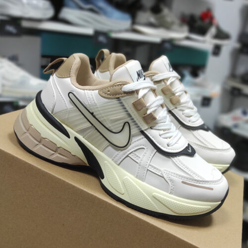 Стильные легкие женские кроссовки M0010-3 BEIGE/BROWN фото 9