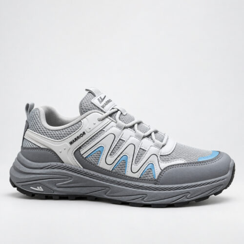 Дышащие легкие спортивные кроссовки Warrior WXY-4350M-Grey/Blue фото 11