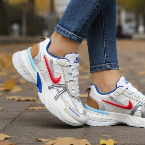 Кроссовки Nike V2K Run White/Blue/Red фабричное исполнение популярного силуэта фото 12